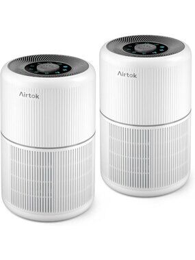 2 Pack Air Purifiers for Home & Bedroom - H13 HEPA Filter, Quiet, Smoke & Odor